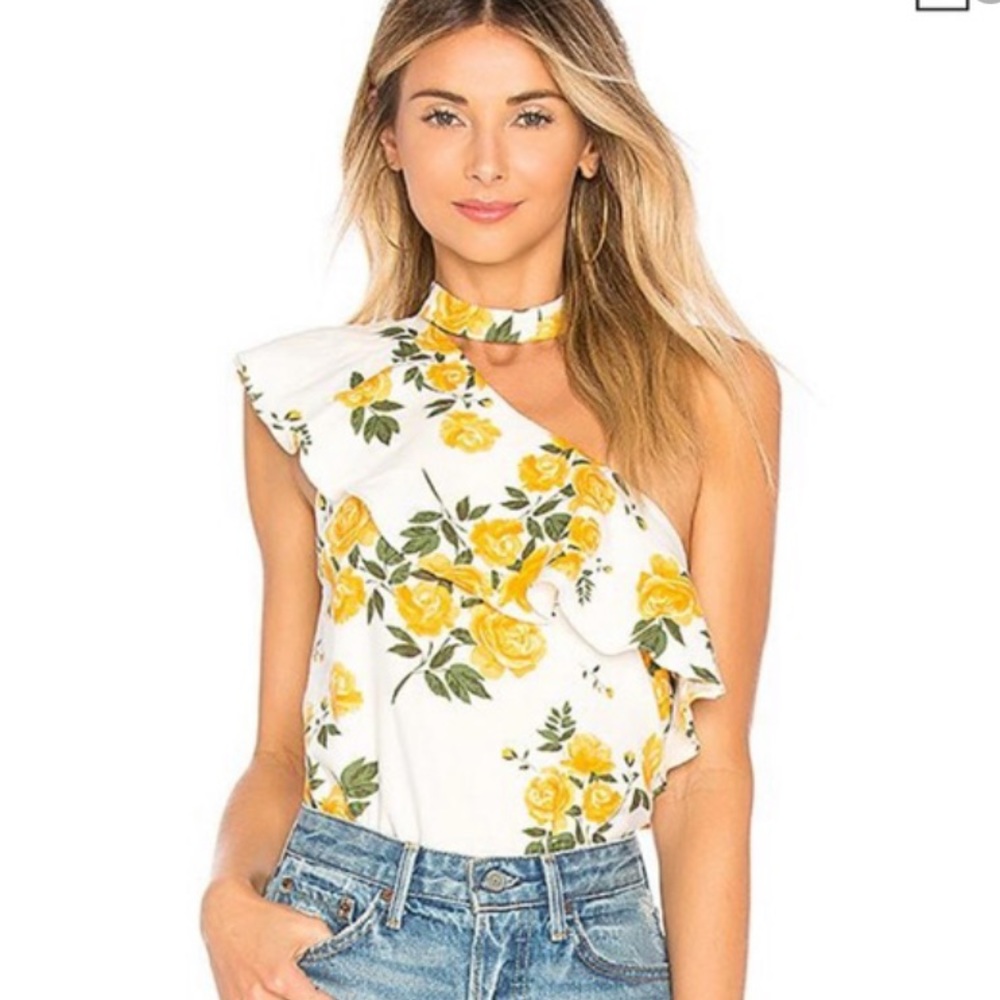 Revolve Seberg Top in Yellow Rose